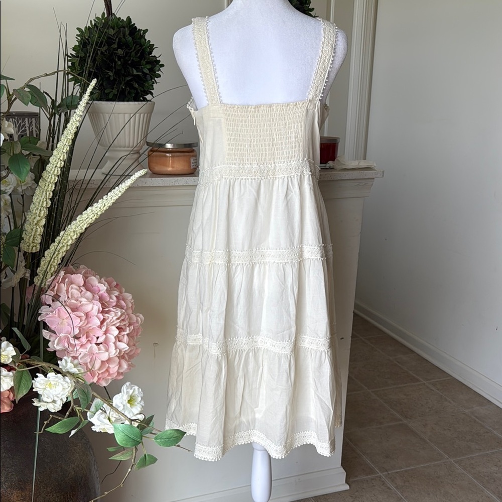 Matilda Jane Elegant Cream Lace Trim Dress - Picture 4 of 7